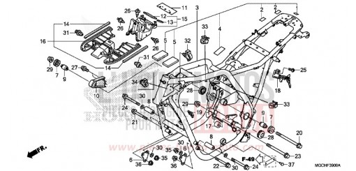 CARROSSERIE DE CHASSIS CB1100NAH de 2017